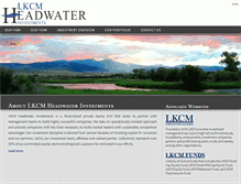 Tablet Screenshot of lkcmheadwater.com